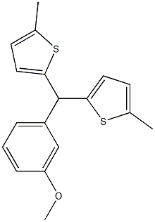 2-[(3-methoxyphenyl)(5-methyl-2-thienyl)methyl]-5-methylthiophene Struktur