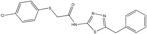 N-(5-benzyl-1,3,4-thiadiazol-2-yl)-2-[(4-chlorophenyl)sulfanyl]acetamide Struktur