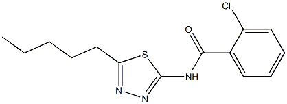 2-chloro-N-(5-pentyl-1,3,4-thiadiazol-2-yl)benzamide Struktur