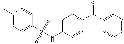 N-(4-benzoylphenyl)-4-fluorobenzenesulfonamide Struktur