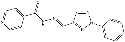 N'-[(2-phenyl-2H-1,2,3-triazol-4-yl)methylene]isonicotinohydrazide Struktur