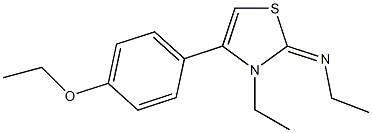 N-(4-(4-ethoxyphenyl)-3-ethyl-1,3-thiazol-2(3H)-ylidene)-N-ethylamine Struktur