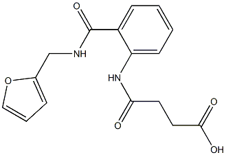 4-(2-{[(2-furylmethyl)amino]carbonyl}anilino)-4-oxobutanoic acid Struktur