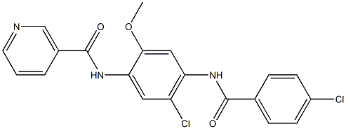 N-{5-chloro-4-[(4-chlorobenzoyl)amino]-2-methoxyphenyl}nicotinamide Struktur