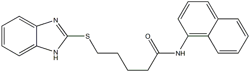 5-(1H-benzimidazol-2-ylsulfanyl)-N-(1-naphthyl)pentanamide Struktur