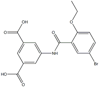 5-[(5-bromo-2-ethoxybenzoyl)amino]isophthalic acid Struktur