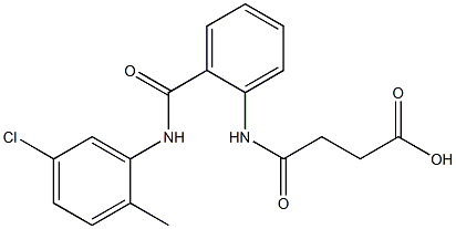 4-{2-[(5-chloro-2-methylanilino)carbonyl]anilino}-4-oxobutanoic acid Struktur