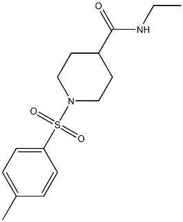 N-ethyl-1-[(4-methylphenyl)sulfonyl]-4-piperidinecarboxamide Struktur