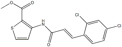 methyl 3-{[3-(2,4-dichlorophenyl)acryloyl]amino}-2-thiophenecarboxylate Struktur