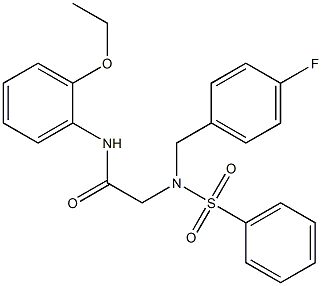 N-(2-ethoxyphenyl)-2-[(4-fluorobenzyl)(phenylsulfonyl)amino]acetamide Struktur