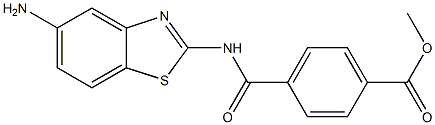 methyl 4-{[(5-amino-1,3-benzothiazol-2-yl)amino]carbonyl}benzoate Struktur