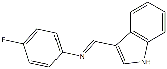 4-fluoro-N-(1H-indol-3-ylmethylene)aniline Struktur