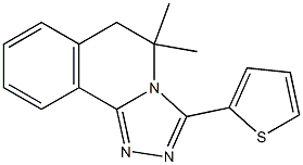 5,5-dimethyl-3-thien-2-yl-5,6-dihydro[1,2,4]triazolo[3,4-a]isoquinoline Struktur