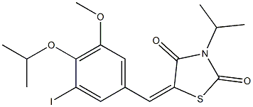 5-(3-iodo-4-isopropoxy-5-methoxybenzylidene)-3-isopropyl-1,3-thiazolidine-2,4-dione Struktur