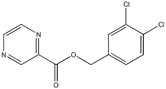 3,4-dichlorobenzyl 2-pyrazinecarboxylate Struktur