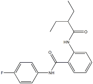 2-[(2-ethylbutanoyl)amino]-N-(4-fluorophenyl)benzamide Struktur