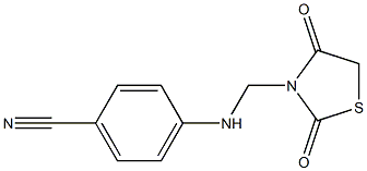 4-{[(2,4-dioxo-1,3-thiazolidin-3-yl)methyl]amino}benzonitrile Struktur