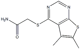 2-[(5,6-dimethylthieno[2,3-d]pyrimidin-4-yl)sulfanyl]acetamide Struktur