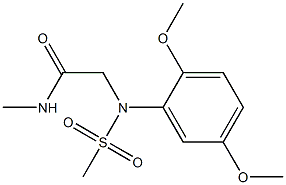 2-[2,5-dimethoxy(methylsulfonyl)anilino]-N-methylacetamide Struktur