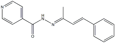 N'-(1-methyl-3-phenyl-2-propenylidene)isonicotinohydrazide Struktur