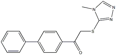 1-[1,1'-biphenyl]-4-yl-2-[(4-methyl-4H-1,2,4-triazol-3-yl)sulfanyl]ethanone Struktur