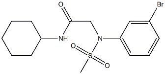 2-[3-bromo(methylsulfonyl)anilino]-N-cyclohexylacetamide Struktur