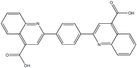 2-[4-(4-carboxy-2-quinolinyl)phenyl]-4-quinolinecarboxylic acid Struktur