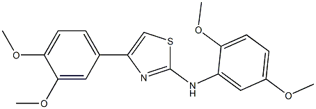 N-(2,5-dimethoxyphenyl)-N-[4-(3,4-dimethoxyphenyl)-1,3-thiazol-2-yl]amine Struktur