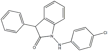 1-(4-chloroanilino)-3-phenyl-1,3-dihydro-2H-indol-2-one Struktur