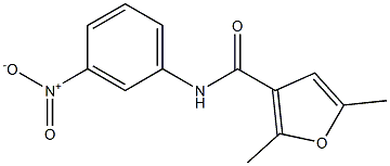 N-{3-nitrophenyl}-2,5-dimethyl-3-furamide Struktur