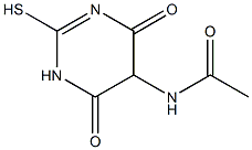 N-(4,6-dioxo-2-sulfanyl-1,4,5,6-tetrahydro-5-pyrimidinyl)acetamide Struktur