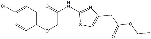 ethyl [2-({[(4-chlorophenyl)oxy]acetyl}amino)-1,3-thiazol-4-yl]acetate Struktur