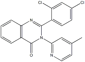 2-(2,4-dichlorophenyl)-3-(4-methyl-2-pyridinyl)-4(3H)-quinazolinone Struktur