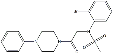 N-(2-bromophenyl)-N-[2-oxo-2-(4-phenylpiperazin-1-yl)ethyl]methanesulfonamide Struktur