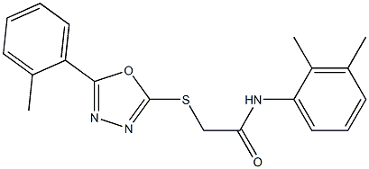 N-(2,3-dimethylphenyl)-2-{[5-(2-methylphenyl)-1,3,4-oxadiazol-2-yl]sulfanyl}acetamide Struktur