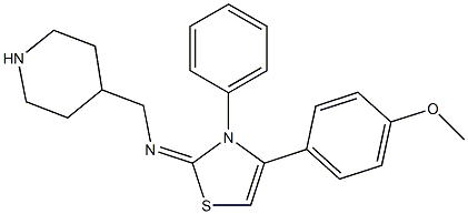 N-(4-(4-methoxyphenyl)-3-phenyl-1,3-thiazol-2(3H)-ylidene)-N-(4-piperidinylmethyl)amine Struktur