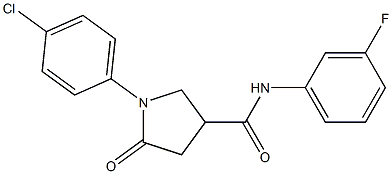 1-(4-chlorophenyl)-N-(3-fluorophenyl)-5-oxo-3-pyrrolidinecarboxamide Struktur