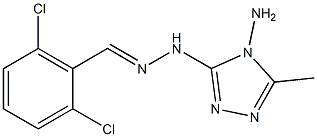 2,6-dichlorobenzaldehyde (4-amino-5-methyl-4H-1,2,4-triazol-3-yl)hydrazone Struktur