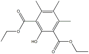 diethyl 2-hydroxy-4,5,6-trimethylisophthalate Struktur