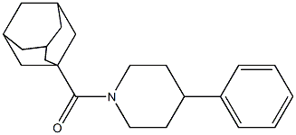 1-(1-adamantylcarbonyl)-4-phenylpiperidine Struktur