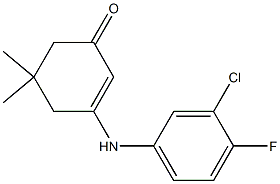 3-(3-chloro-4-fluoroanilino)-5,5-dimethyl-2-cyclohexen-1-one Struktur