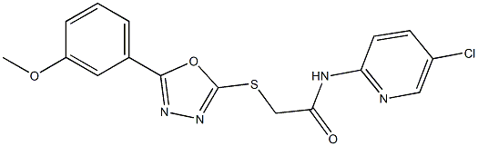 N-(5-chloro-2-pyridinyl)-2-{[5-(3-methoxyphenyl)-1,3,4-oxadiazol-2-yl]sulfanyl}acetamide Struktur