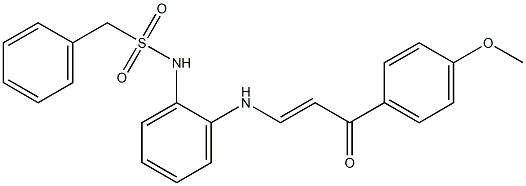 N-(2-{[3-(4-methoxyphenyl)-3-oxo-1-propenyl]amino}phenyl)(phenyl)methanesulfonamide Struktur