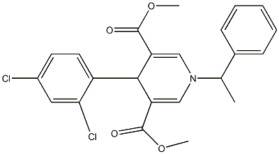 dimethyl 4-(2,4-dichlorophenyl)-1-(1-phenylethyl)-1,4-dihydro-3,5-pyridinedicarboxylate Struktur