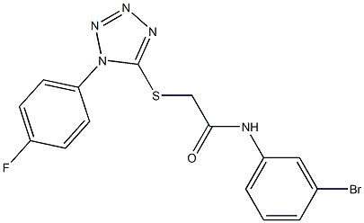 N-(3-bromophenyl)-2-{[1-(4-fluorophenyl)-1H-tetraazol-5-yl]sulfanyl}acetamide Struktur