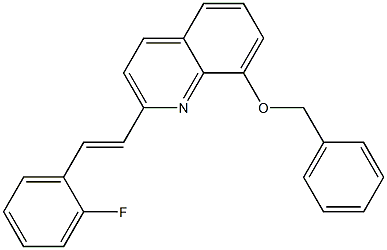 benzyl 2-[2-(2-fluorophenyl)vinyl]-8-quinolinyl ether Struktur