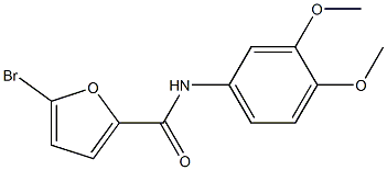 5-bromo-N-(3,4-dimethoxyphenyl)-2-furamide Struktur