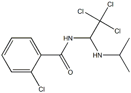 2-chloro-N-[2,2,2-trichloro-1-(isopropylamino)ethyl]benzamide Struktur