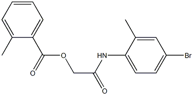 2-(4-bromo-2-methylanilino)-2-oxoethyl 2-methylbenzoate Struktur