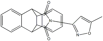 17-(5-methyl-3-isoxazolyl)-17-azapentacyclo[6.6.5.0~2,7~.0~9,14~.0~15,19~]nonadeca-2,4,6,9,11,13-hexaene-16,18-dione Struktur